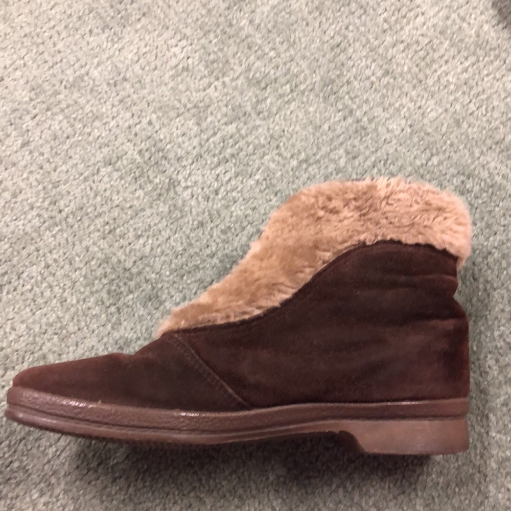 Vintage Snowland boots brown fur trim women’s 10 - Picture 2 of 7
